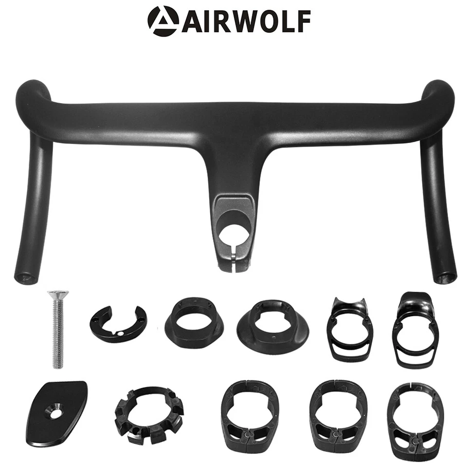 AIRWOLF T1100 Carbon Lenker Drop Bar Vorbau Rennrad Integrierte Gravel Reiserad