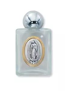 Our Lady of Guadalupe Glass Water Bottle Size 3.25 x 1.75in - Picture 1 of 1