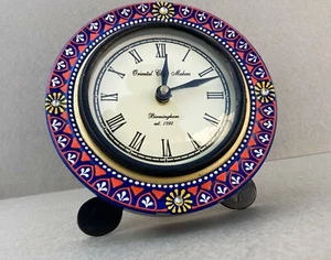 6 Inch Wall clock, Round clock, Hand painted wall clock, desk+wall clock, wooden - Picture 1 of 6