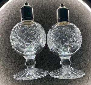 Royal Brierley Crystal HONEYSUCKLE Footed Salt & Pepper Shaker Set - Picture 1 of 7