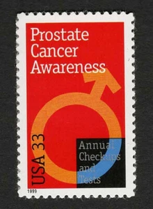 US 1999 #3315 Prostate Cancer Awareness 33c Stamp Mint MNH SA - Picture 1 of 2