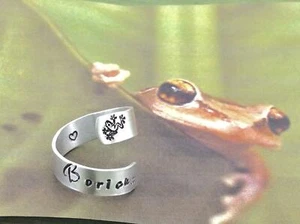 Boricua Wrap Ring - Coqui - Puerto Rico Island - Adjustable - Unisex - Gift - Picture 1 of 7