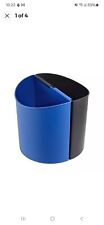 Safco 9927BB Desk-side Recycling Receptacle 3gal Black and Blue