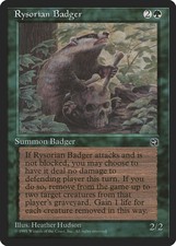 Rysorian Badger Homelands NM Green Rare MAGIC THE GATHERING MTG CARD ABUGames