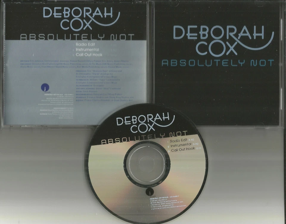 DEBORAH COX Absolute Not EDIT & RARE INSTRUMENTAL PROMO DJ CD single 2001 - Image 1 of 1