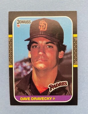 1987 Donruss Baseball Dave Dravecky #187 San Diego Padres - Image 1 of 2