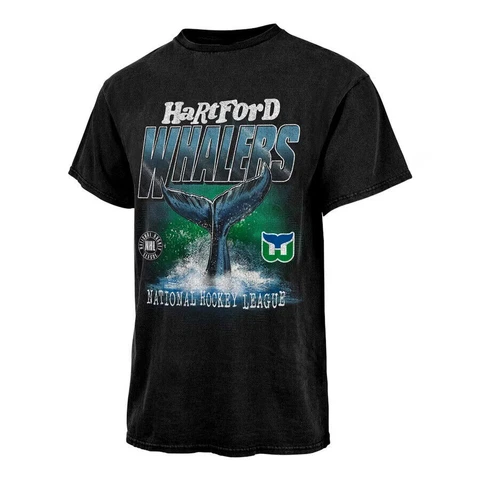 Hartford Whalers Tradition Vintage Tubular T-Shirt - Black Unisex Cotton S-3XL Cover