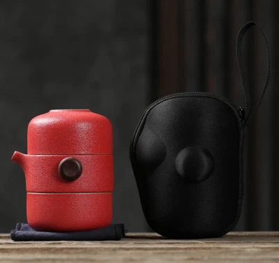 Juego de tazas y juegos de té de cerámica de emberscerámica juego de té chino Gongfu tetera exterior Foto 1 de 4