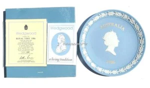 Wedgwood Jasperware 1986 Royal Visit Plate Limited Edition 685 from 2500 - Picture 1 of 1