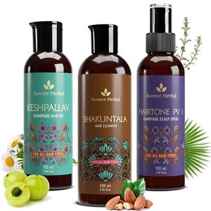 Avimee Herbal Hair Care Kit For Hair Growth and Nourishment | Hair Care Combo - Picture 1 of 8