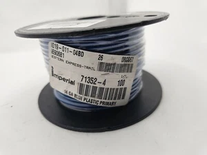 Imperial 71352-4 Plastic Primary Wire with 1 Conductor 14 AWG, 50 V Blue 100 FT - Picture 1 of 7