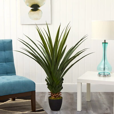 Decoração de casa planta artificial suculenta agave cravada 4’. Varejo US$ 188 - Imagem 1 de 4