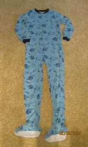 Carter’s - Boys - Size 14 -Blue Outer Space Footed Pajamas - One Piece - Picture 1 of 8