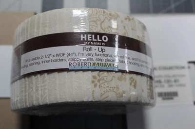 Jelly Roll Robert Kaufman "Hello My Name Is"  (40) Whisper Prints Quilting Sew - image 1 of 4