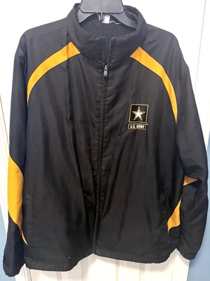 Men’s Gear For Sports Black/Gold U.S. Army Lined Windbreaker Jacket - Size XL - Image 1 of 2