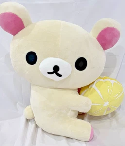 San-X Korilakkuma Holding Lemon Slice Large 16" Plush new with Tag - Picture 1 of 5