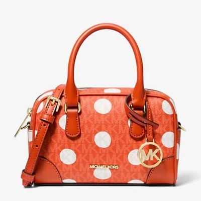 Tiracolo Michael Kors Thompson extra pequeno bolinhas laranja - Imagem 1 de 4
