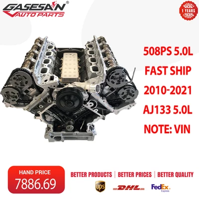 508PS 5.0L Long Block Engine Assembly For 10-2021 Land Rover Jaguar XF XJ F-Type - Image 1 of 4