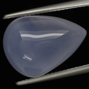 5.6ct t.w 12x8.9mm Tear Drop Natural Untreated Purple Chalcedony, Africa - Picture 1 of 4