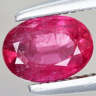 0.52ct 5.9x4.2mm Oval Natural Purplish Pink Rubellite Tourmaline Mozambique, Afr - Image 1 of 4