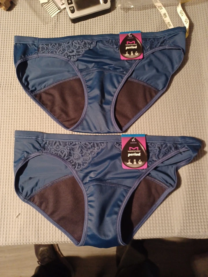  2 pares de ropa interior para mujer para época nueva con etiquetas talla XL azul oscuro  Foto 1 de 4