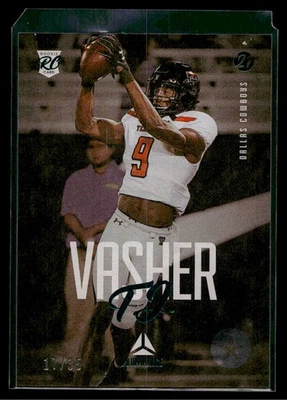 T.J. Vasher 2021 Panini Luminance #162 Teal #/35 Rookie - Image 1 of 2
