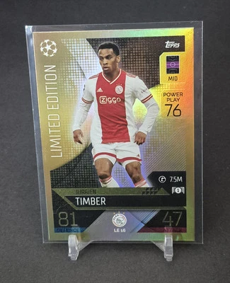  2022-23  TOPPS MATCH ATTAX  #LE16 JURRIEN TIMBER LIMITED EDITION AJAX  - Image 1 of 2