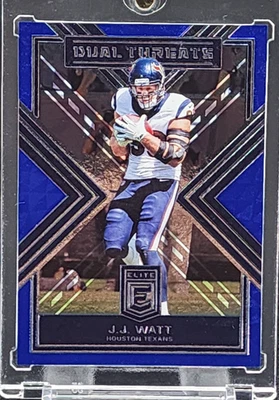 Donruss Elite JJ Watt Dual Threats Blue 2018 #DT3 #D/10 Houston Texans 1/1 Foto 1 de 3