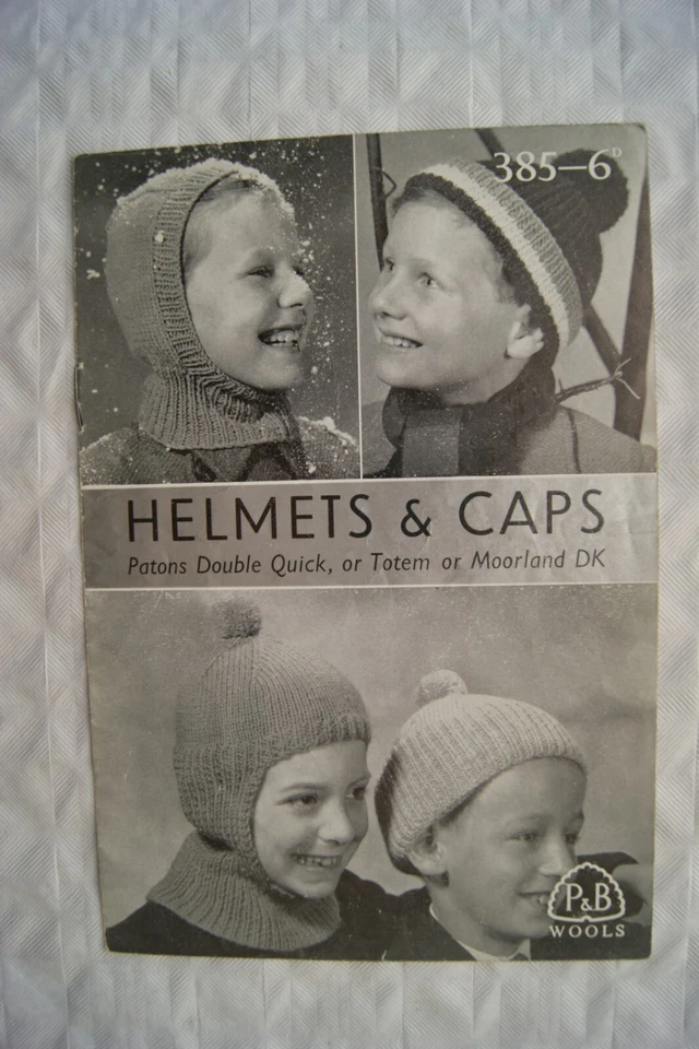 Vintage: P&B 975 Moorland Hats, Four Hat Designs for children, DK - Image 1 of 1