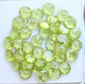 40.20 CT Natural Peridot Round Cut Loose Gemstone Lot 7 MM - Picture 1 of 3