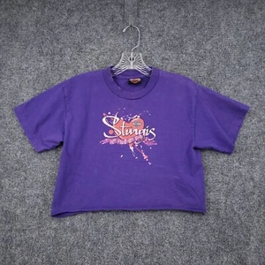 Harley Davidson Top Girls M Medium Purple Black Hills Rapid City SD Cropped Tee - Picture 1 of 15
