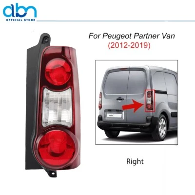 Peugeot Partner Rear Light 2012-2019 Twin Door Tail Lamp Back Lens Drivers Side - Image 1 of 4
