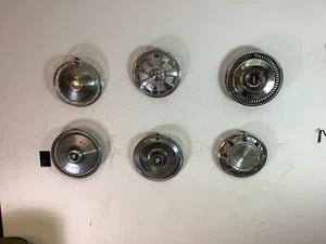 (Qty 6) Vintage Hub Caps for Man Cave Hot Rod Decor Toyota, Datsun, LeSabre - Picture 1 of 8