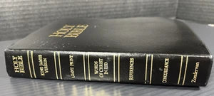 Holy Bible KJV Giant Print Reference Concordance Zondervan 1994 Indexed - Imagen 1 de 13