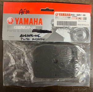 Yamaha PW50 1988-2023 Genuine Air Filter Element New Old Stock OEM 4X4-14451-00 - Picture 1 of 2
