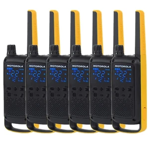 Motorola T470 Two Way Radio 6-Pack Walkie Talkies 22 Channels License Free - Picture 1 of 5