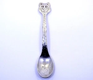 Vintage CHEETAH LEOPARD JAGUAR Reed & Barton Animal Silver Plate Spoon - Picture 1 of 9