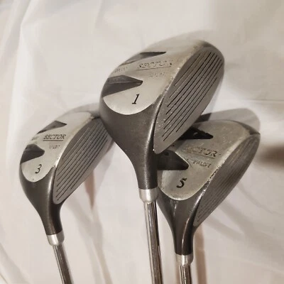 Knight Sector Titanium Matrix 1 ~ 3 ~ 5 Woods Steel Shaft Set 10, 15, 21 degrees - Image 1 of 4