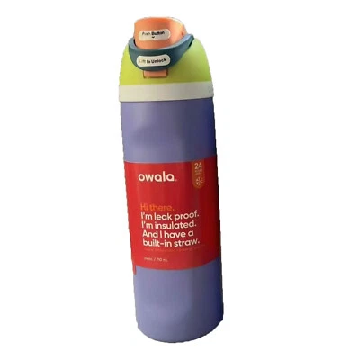 Owala FreeSip Insulated Stainless Steel Water Bottle Purple 24 oz for Sports - Image 1 of 2