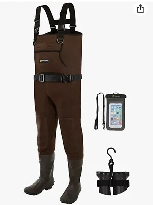 TIDEWE NEW Neoprene Mens Chest Waders, Cleated Hunting Fishing Accessories SZ 7 - Image 1 of 4