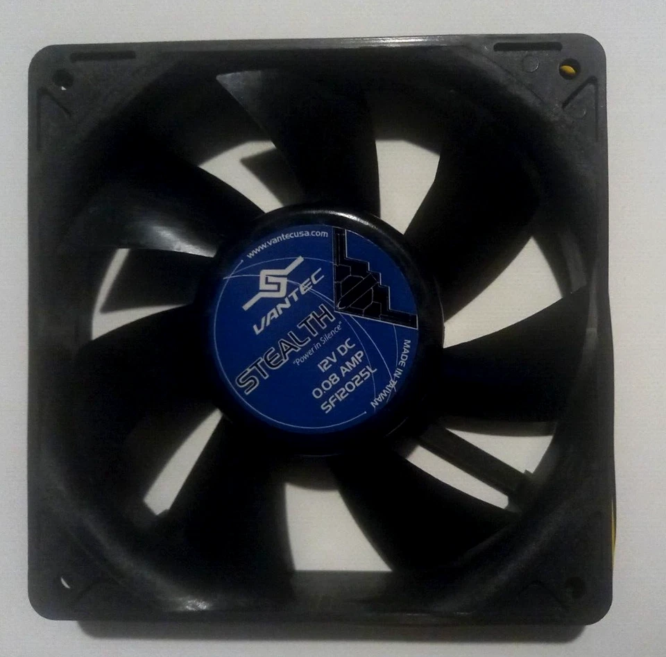 Vantec Stealth Double Ball Bearing Computer Case Fan 120mm 12cm - Image 1 of 4