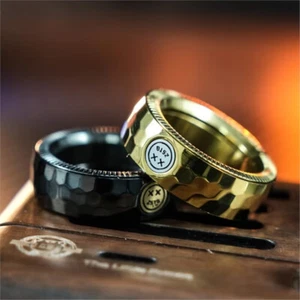 Anillo de párrafo trinquete juguete dedo giroscopio EDC mecánico empuje deslizante - Imagen 1 de 22