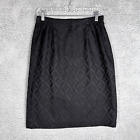 Suit Sag Harbor Jupe femme imprimé géométrique en polyester noir Taille 8