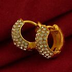 Traditional Women 18K Golaplted Earrings CZ Stone Studed Hoop Fashion Jewellery