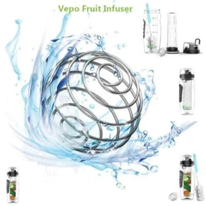 Vepofruit Infuser 32 Unzen Sport Wasserflasche schwarzer Griff Klappdeckel USA Verkäufer - Bild 1 von 8