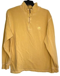 Vintage Y2K Timberland Half Zip Sweatshirt Wheat Brown Herren Gr. L - Bild 1 von 8