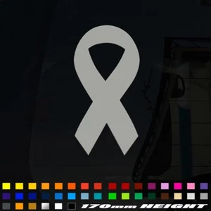 Brain Cancer Ribbon Car Sticker Any Colour Cancer Awareness Window Bumper Decal - Picture 1 of 2