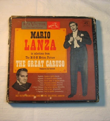 Mario Lanza Boxed Set The Great Caruso, Box stamped Radio City Music Shop, NYC Foto 1 de 4