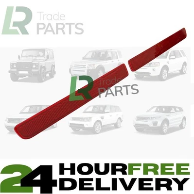 FITS DISCOVERY 3 & 4 NEW REAR LHS RHS LOWER BUMPER REFLECTORS X2 PAIR RED - Image 1 of 3