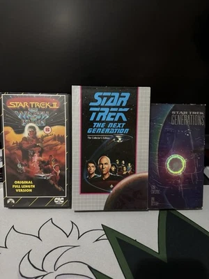 Star Trek VHS Lot Star Trek 2 The Wrath, Star Trek The Next Gen, Star Trek Gen - Image 1 of 4